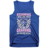 Biker Gear Motorcycle Funny Gift Grandma Assuming I'm Like Most Gift Tank Top