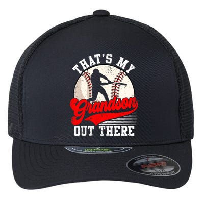 Baseball Grandma Mother's Day That's My Grandson Out There Flexfit Unipanel Trucker Cap