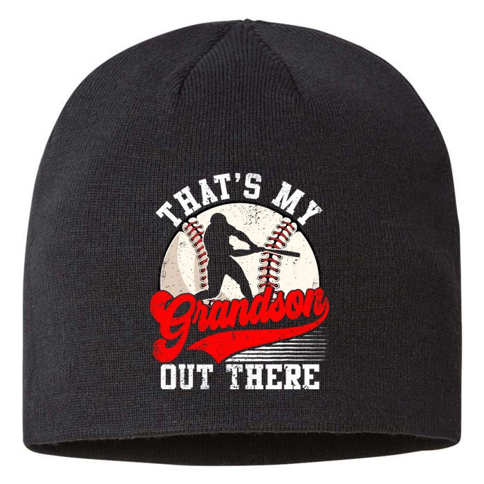 Baseball Grandma Mother's Day That's My Grandson Out There Sustainable Beanie