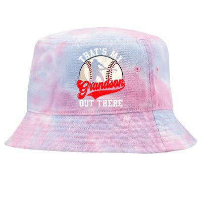 Baseball Grandma Mother's Day That's My Grandson Out There Tie-Dyed Bucket Hat