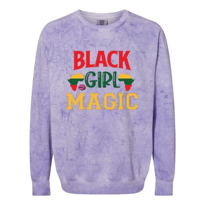 Black Girl Magic For Black History Month Gift Colorblast Crewneck Sweatshirt