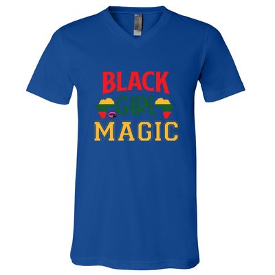 Black Girl Magic For Black History Month Gift V-Neck T-Shirt