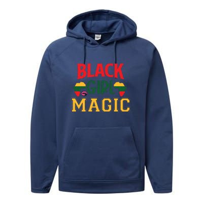 Black Girl Magic For Black History Month Gift Performance Fleece Hoodie