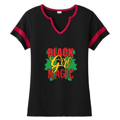 Black Girl Magic African American Melanin Gifts Ladies Halftime Notch Neck Tee