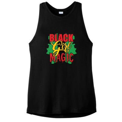 Black Girl Magic African American Melanin Gifts Ladies PosiCharge Tri-Blend Wicking Tank