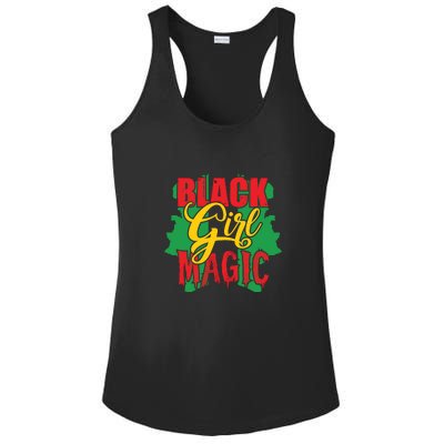 Black Girl Magic African American Melanin Gifts Ladies PosiCharge Competitor Racerback Tank