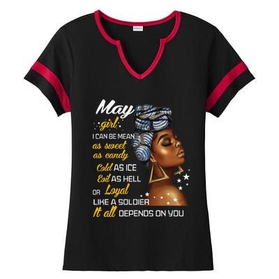 Birthday Gift May Taurus Gemini Wo Ladies Halftime Notch Neck Tee