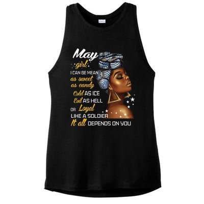 Birthday Gift May Taurus Gemini Wo Ladies PosiCharge Tri-Blend Wicking Tank