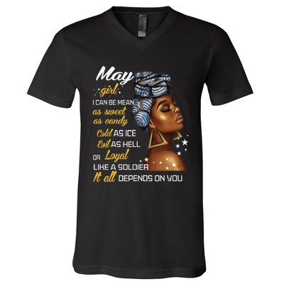 Birthday Gift May Taurus Gemini Wo V-Neck T-Shirt