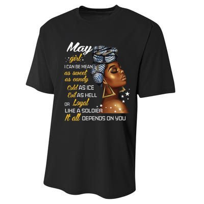 Birthday Gift May Taurus Gemini Wo Performance Sprint T-Shirt