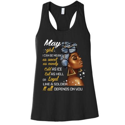 Birthday Gift May Taurus Gemini Wo Women's Racerback Tank