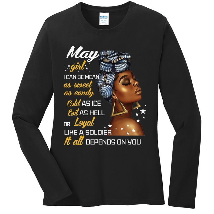 Birthday Gift May Taurus Gemini Wo Ladies Long Sleeve Shirt