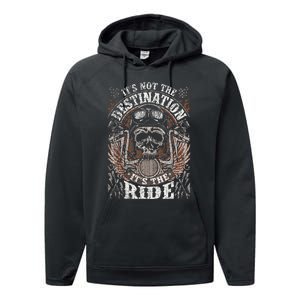 Biker Gear Motorcycle Gifts Not Target ItS The Ride Performance Fleece Hoodie