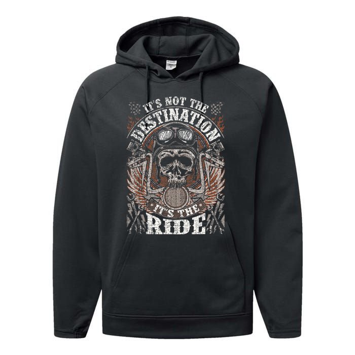 Biker Gear Motorcycle Gifts Not Target ItS The Ride Performance Fleece Hoodie