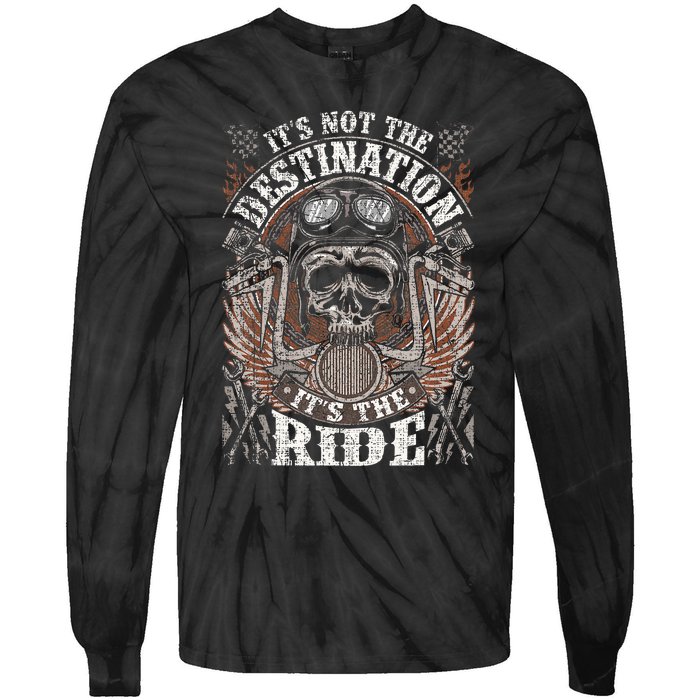 Biker Gear Motorcycle Gifts Not Target ItS The Ride Tie-Dye Long Sleeve Shirt