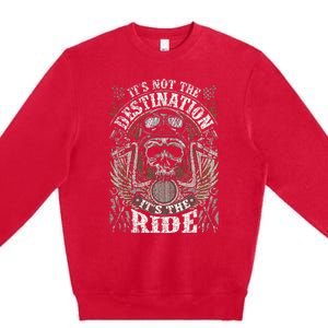 Biker Gear Motorcycle Gifts Not Target ItS The Ride Premium Crewneck Sweatshirt