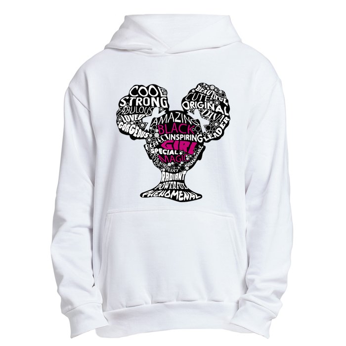 Black Girl Magic Word Montage Urban Pullover Hoodie