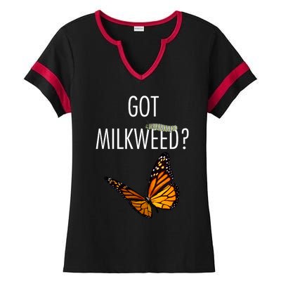 Butterfly Got Milkweed Ladies Halftime Notch Neck Tee