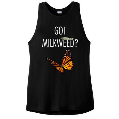 Butterfly Got Milkweed Ladies PosiCharge Tri-Blend Wicking Tank