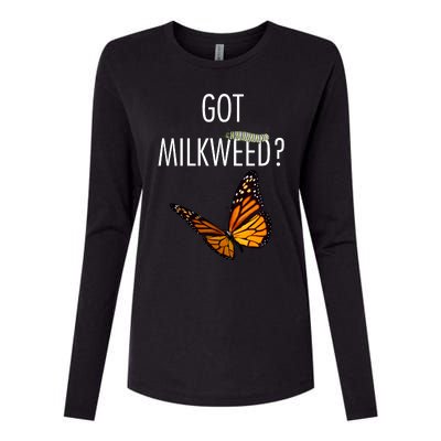 Butterfly Got Milkweed Womens Cotton Relaxed Long Sleeve T-Shirt