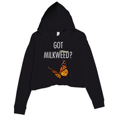 Butterfly Got Milkweed Crop Fleece Hoodie