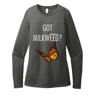 Butterfly Got Milkweed Womens CVC Long Sleeve Shirt