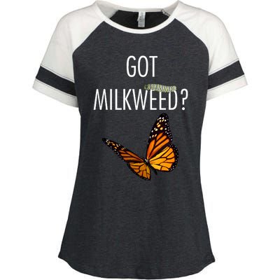 Butterfly Got Milkweed Enza Ladies Jersey Colorblock Tee