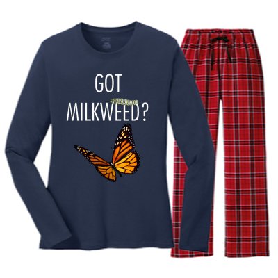 Butterfly Got Milkweed Women's Long Sleeve Flannel Pajama Set 