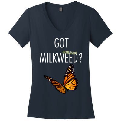 Butterfly Got Milkweed Women's V-Neck T-Shirt