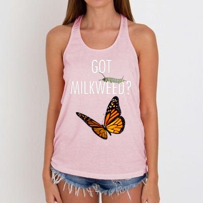 Butterfly Got Milkweed Women's Knotted Racerback Tank