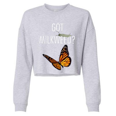 Butterfly Got Milkweed Cropped Pullover Crew