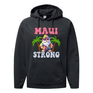 Beach Gnome Maui Hawaii Strong Performance Fleece Hoodie