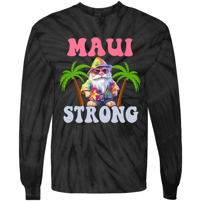 Beach Gnome Maui Hawaii Strong Tie-Dye Long Sleeve Shirt