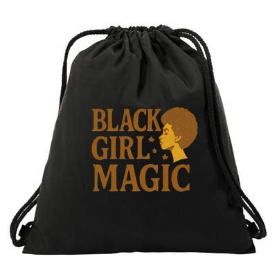 Black Girl Magic Drawstring Bag
