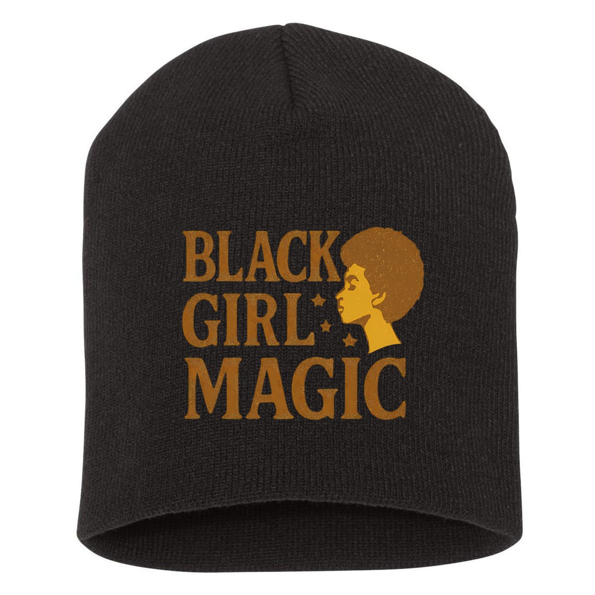 Black Girl Magic Short Acrylic Beanie