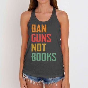 Ban Guns Not Books Women's Knotted Racerback Tank