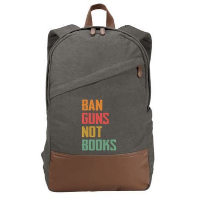 Ban Guns Not Books Cotton Canvas Backpack