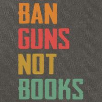 Ban Guns Not Books Cotton Canvas Backpack
