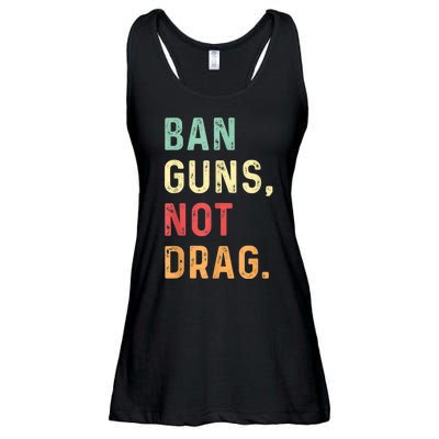 Ban Guns Not Drag Retro Ladies Essential Flowy Tank