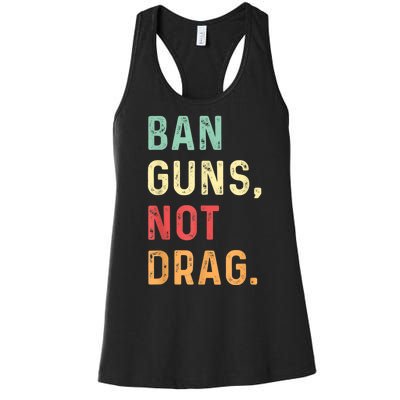 Ban Guns Not Drag Retro Women's Racerback Tank