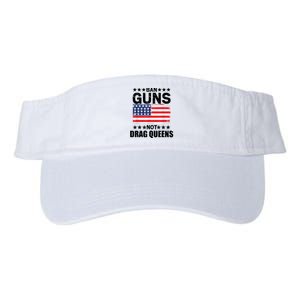 Ban Guns Not Drag Queens Drag Show Supporter American Flag Valucap Bio-Washed Visor