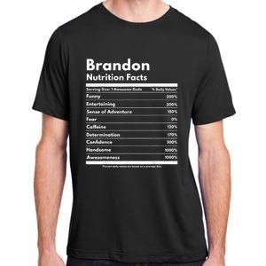 Brandon Gift Nutrition Facts Funny Personalized Name Brandon Adult ChromaSoft Performance T-Shirt