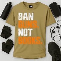 Ban Guns Not Books End Gun Violence No Gun Cooling Performance Crew T-Shirt