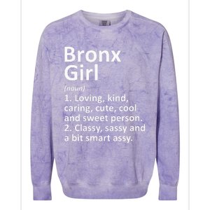 BRONX GIRL NY NEW YORK Funny City Home Roots Gift Colorblast Crewneck Sweatshirt