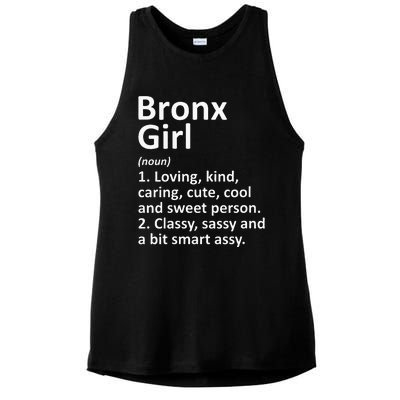 BRONX GIRL NY NEW YORK Funny City Home Roots Gift Ladies PosiCharge Tri-Blend Wicking Tank