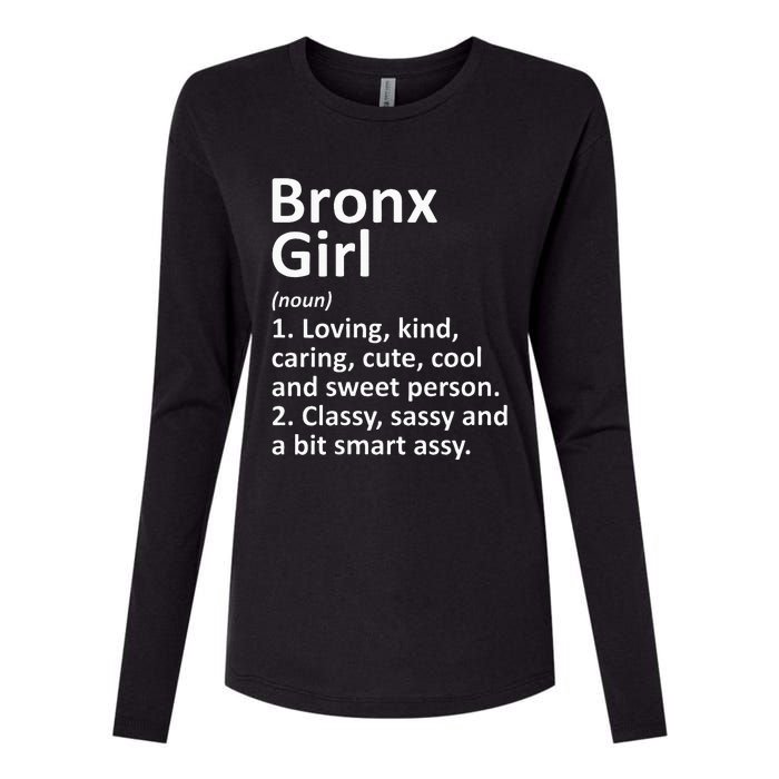 BRONX GIRL NY NEW YORK Funny City Home Roots Gift Womens Cotton Relaxed Long Sleeve T-Shirt