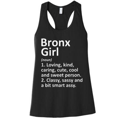 BRONX GIRL NY NEW YORK Funny City Home Roots Gift Women's Racerback Tank