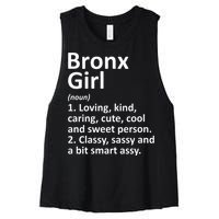 BRONX GIRL NY NEW YORK Funny City Home Roots Gift Women's Racerback Cropped Tank