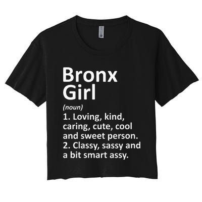 BRONX GIRL NY NEW YORK Funny City Home Roots Gift Women's Crop Top Tee