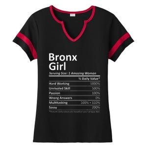 Bronx Girl Ny New York Funny City Home Roots Usa Gift Ladies Halftime Notch Neck Tee